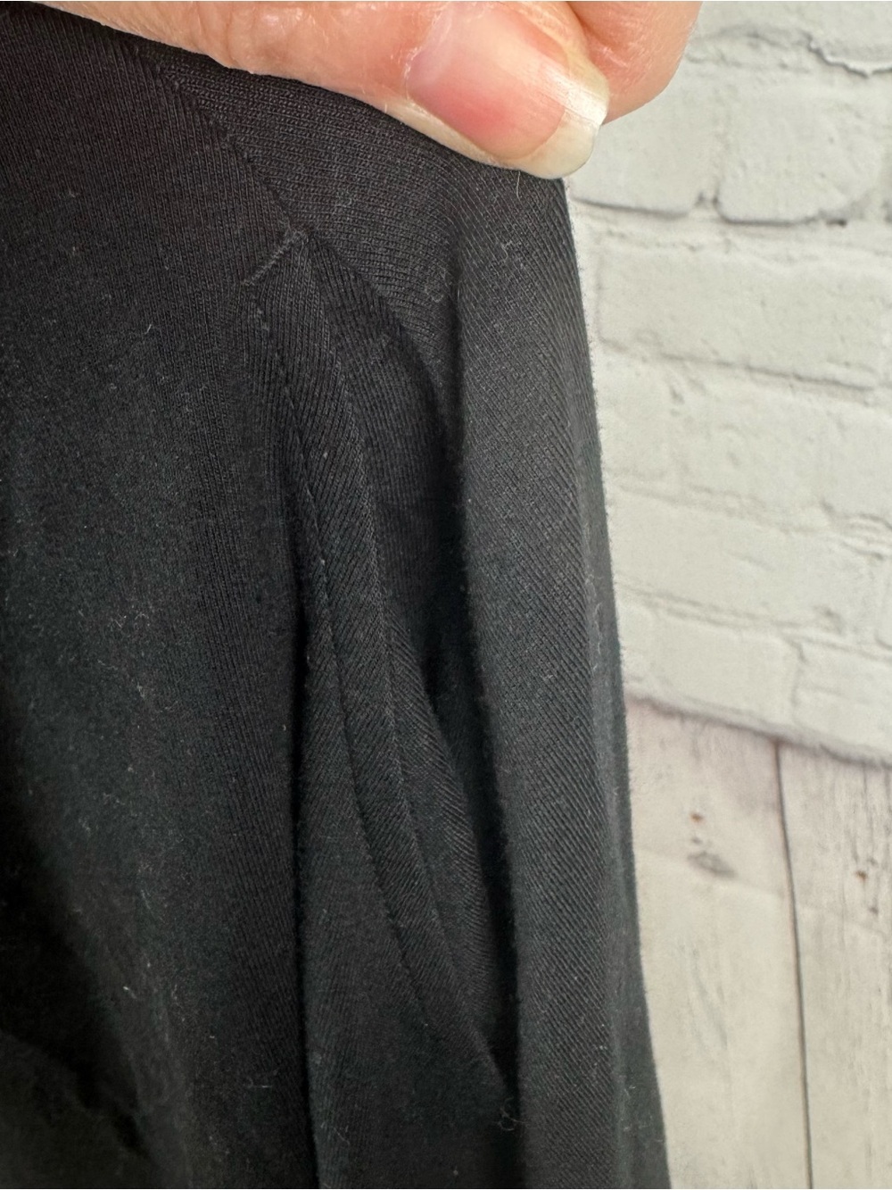 PACT Fit and Flare One Shoulder Classic Black Organic Cotton Dress Size Medium - Picture 6 of 7